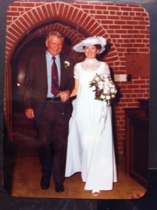 Daddy walking me down the aisle, June 13, 1981.